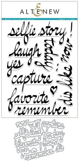 Altenew Stamp & Die Bundle Super Script Scrapbook Stamp & Die Bundle
