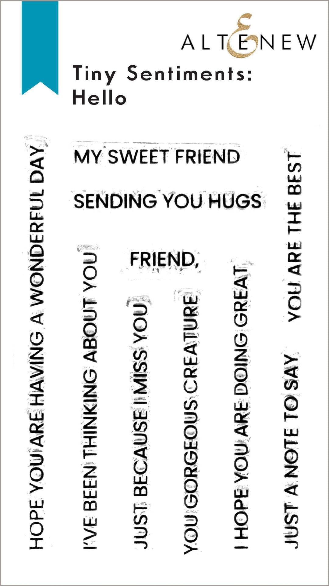 Altenew Stamp & Die Bundle Tiny Sentiments Hello