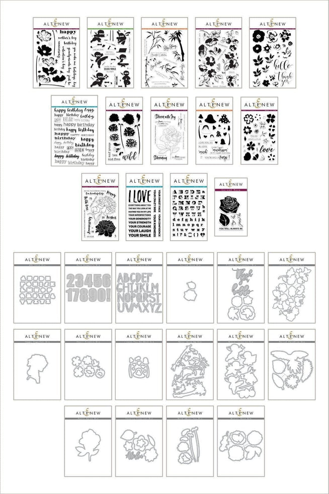 Altenew Stamp & Die Bundle Z - Unique and Lovely Stamp & Die Bundle