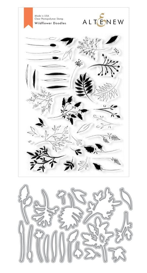 Altenew Stamp & Die Bundle Wildflower Doodles Stamp & Die Bundle