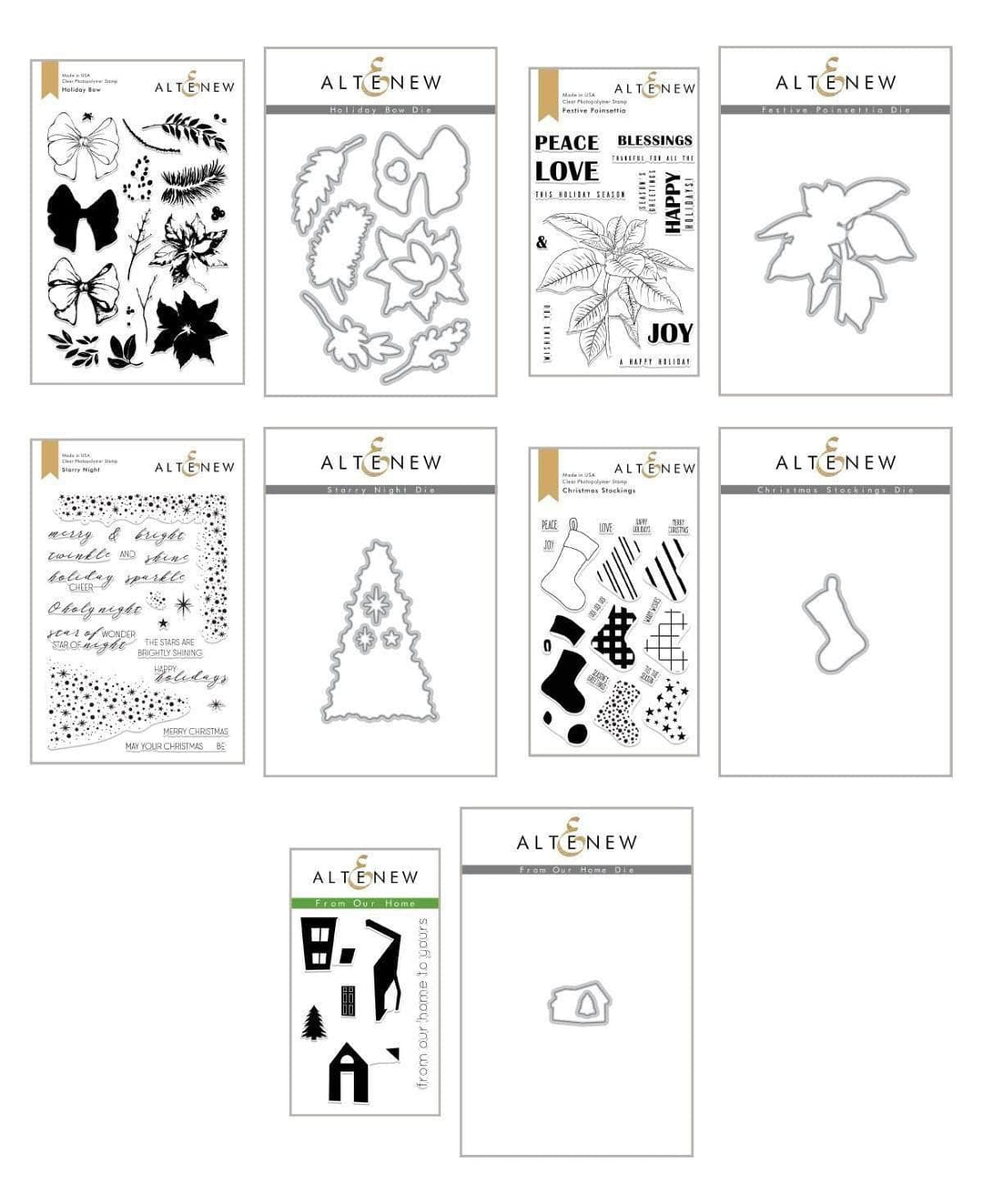 Altenew Stamp & Die Bundle Winter Memories Coordinating Stamp & Die Bundle