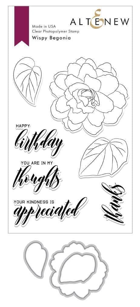 Altenew Stamp & Die Bundle Wispy Begonia Stamp & Die Bundle