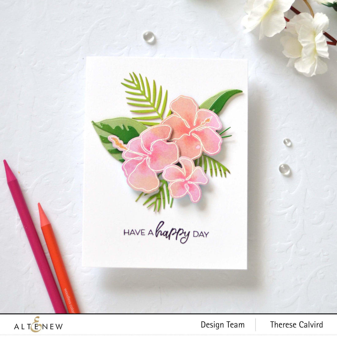 Altenew Stamp & Die & Hot Foil Plate Bundle Linear Life: Tropical Garden Stamp & Die & Hot Foil Plate Bundle
