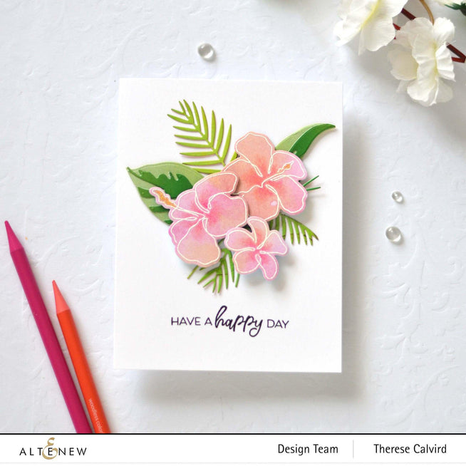 Altenew Stamp & Die & Hot Foil Plate Bundle Linear Life: Tropical Garden Stamp & Die & Hot Foil Plate Bundle
