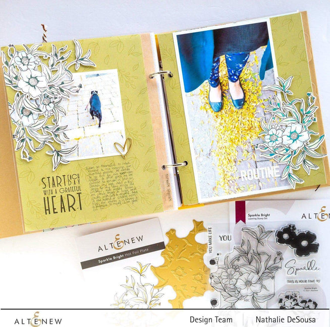 Altenew Stamp & Die & Hot Foil Plate Bundle Sparkle Bright Stamp & Die & Hot Foil Plate Bundle