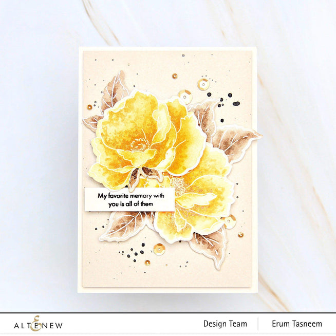 Altenew Stamp & Die & Stencil Bundle Airbrushed Flowers Stamp & Die & Mask Stencil Bundle