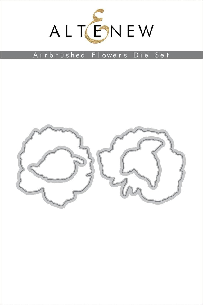 Altenew Stamp & Die & Stencil Bundle Airbrushed Flowers