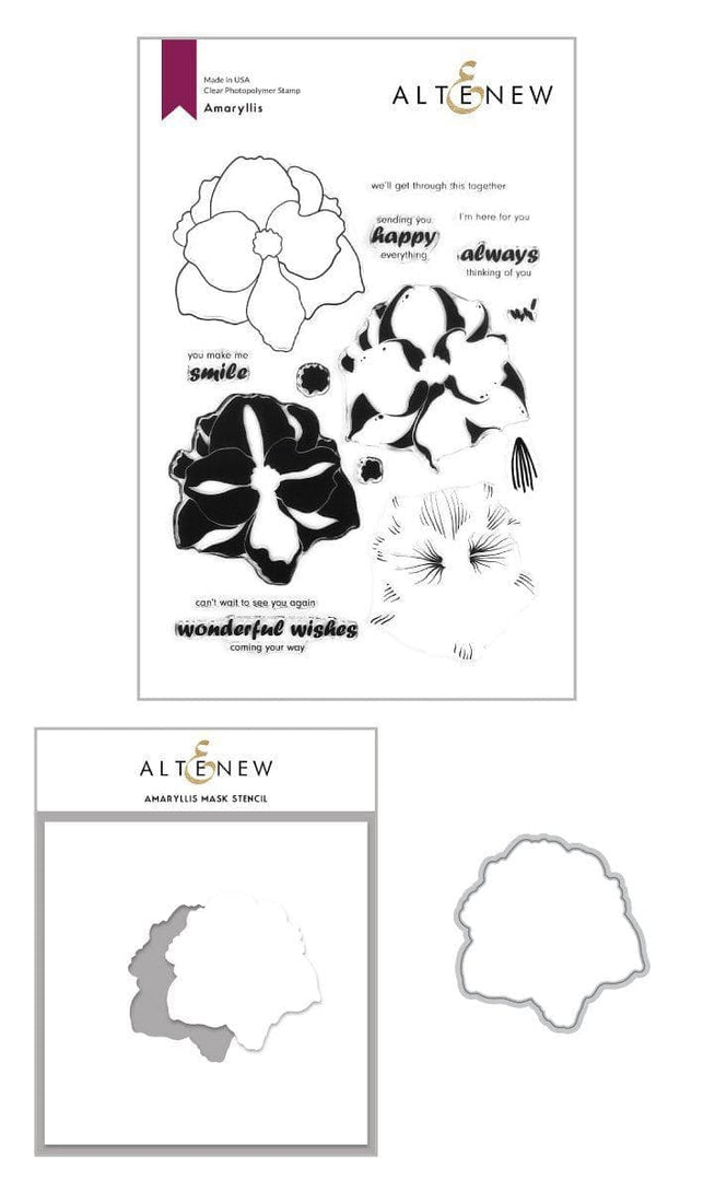 Altenew Stamp & Die & Stencil Bundle Amaryllis Stamp & Die & Mask Stencil Bundle