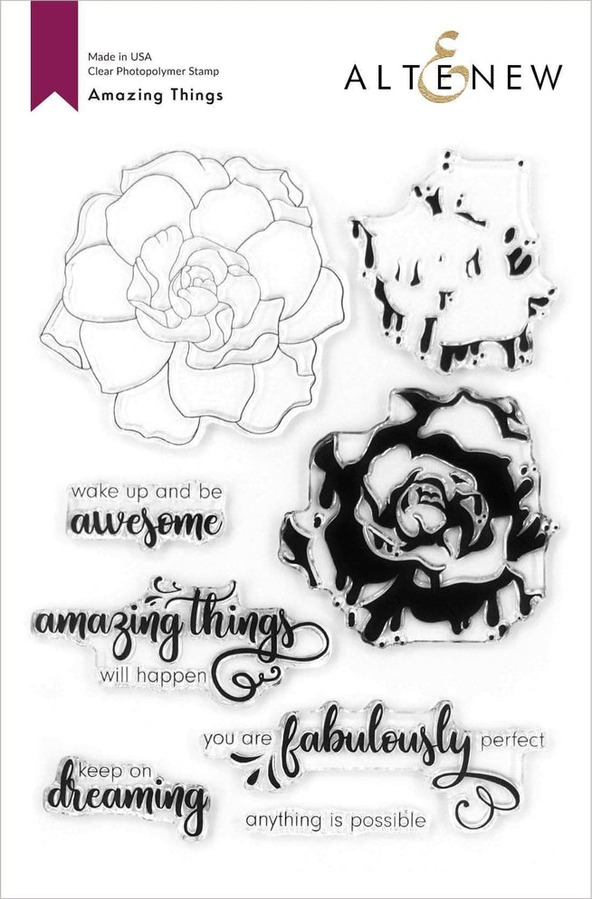 Altenew Stamp & Die & Stencil Bundle Amazing Things
