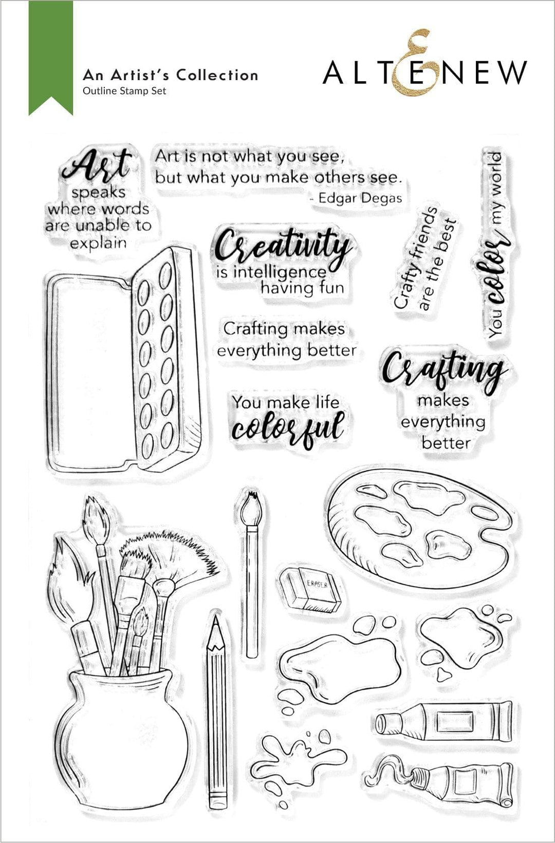 Altenew Stamp & Die & Stencil Bundle An Artist's Collection Stamp & Die & Stencil Bundle