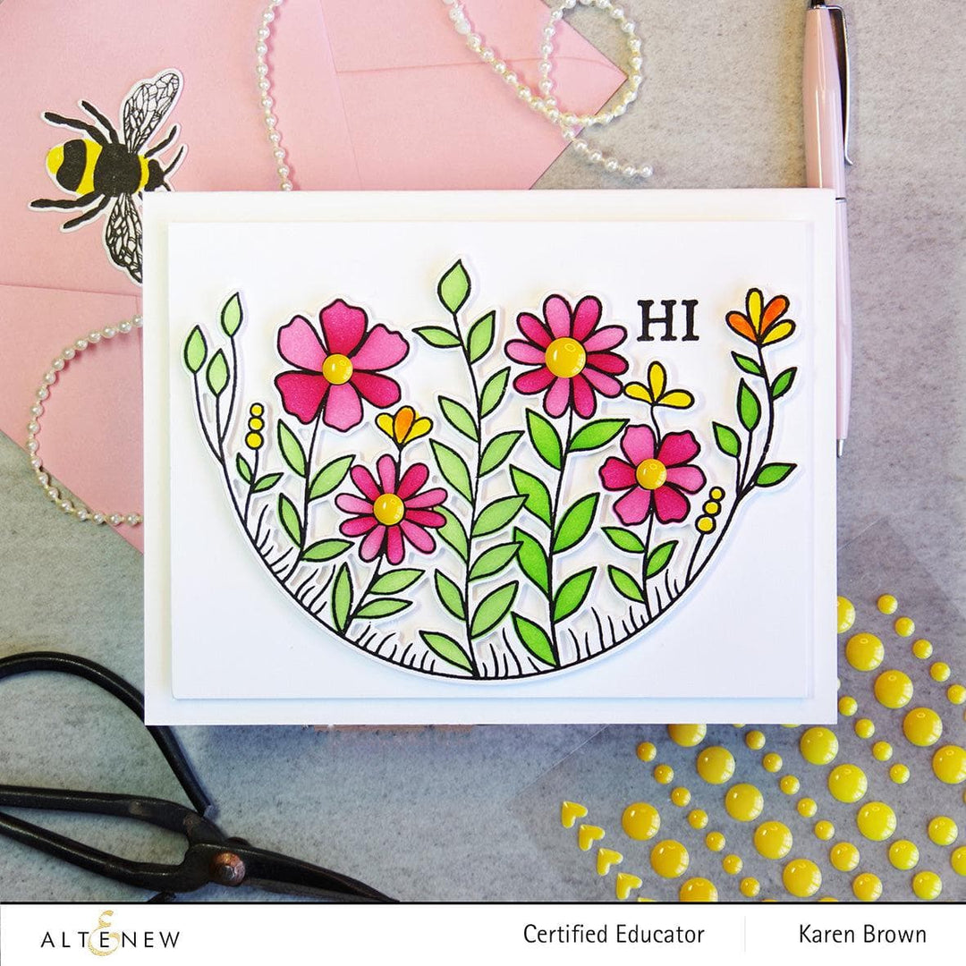 Altenew Stamp & Die & Stencil Bundle Arch of Flowers Stamp & Die & Stencil Bundle