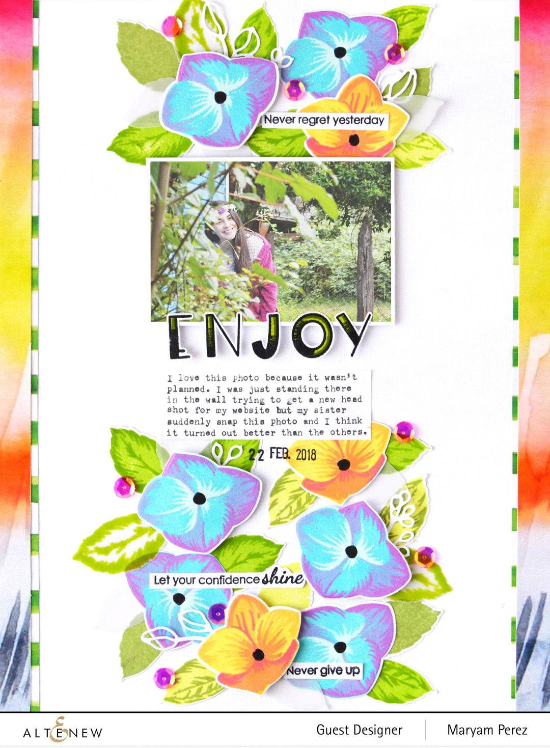 Altenew Stamp & Die & Stencil Bundle Basic Blooms Stamp & Die & Mask Stencil Bundle