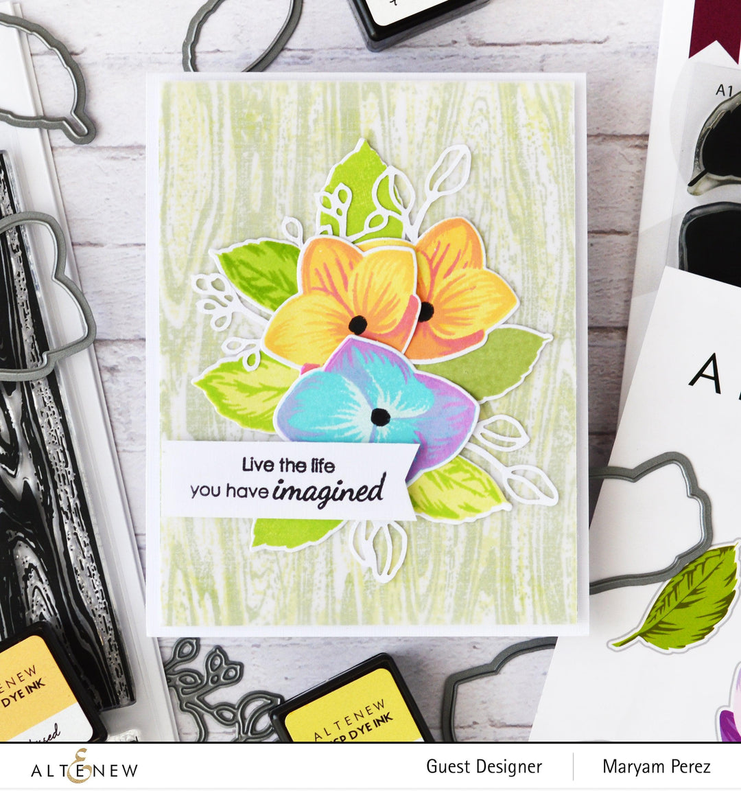 Altenew Stamp & Die & Stencil Bundle Basic Blooms Stamp & Die & Mask Stencil Bundle
