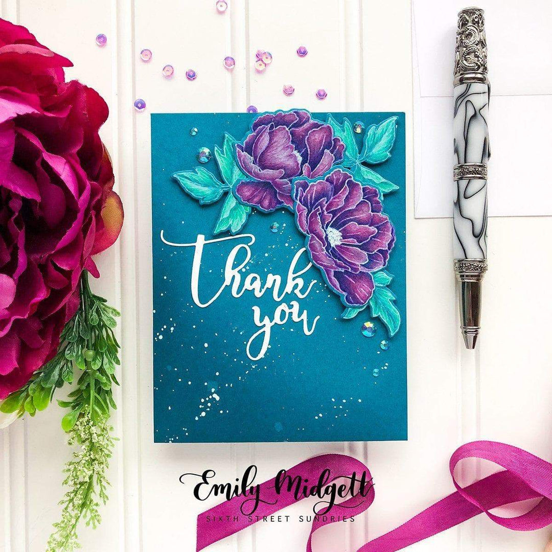 Altenew Stamp & Die & Stencil Bundle Beautiful Peony Stamp & Die & Mask Stencil Bundle