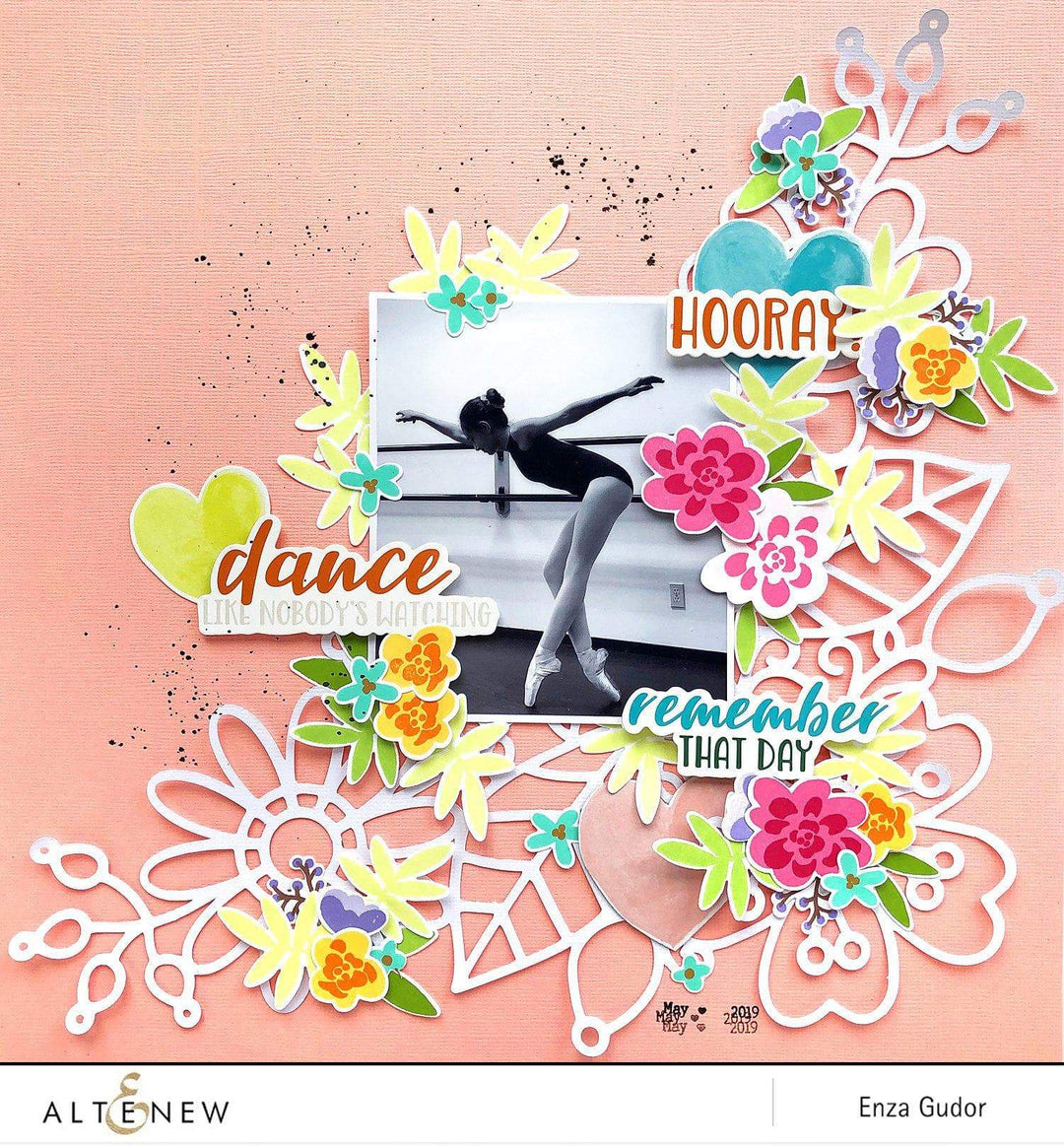 Altenew Stamp & Die & Stencil Bundle Bold Bunch Stamp & Die & Mask Stencil Bundle