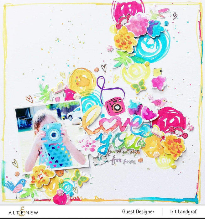 Altenew Stamp & Die & Stencil Bundle Bold Bunch Stamp & Die & Mask Stencil Bundle