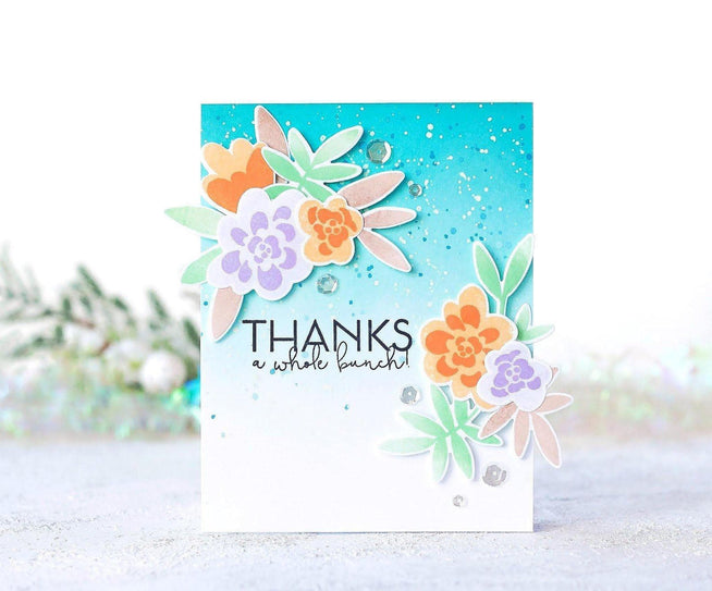 Altenew Stamp & Die & Stencil Bundle Bold Bunch Stamp & Die & Mask Stencil Bundle