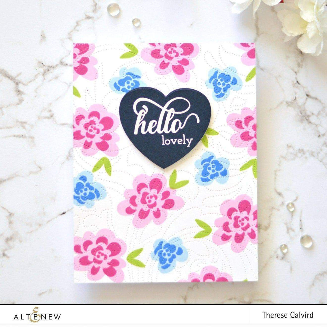 Altenew Stamp & Die & Stencil Bundle Bold Bunch Stamp & Die & Mask Stencil Bundle