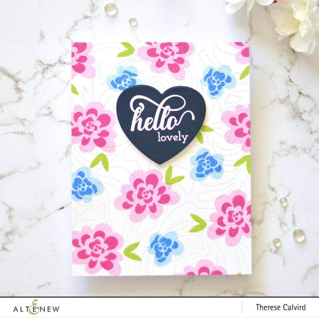 Altenew Stamp & Die & Stencil Bundle Bold Bunch Stamp & Die & Mask Stencil Bundle
