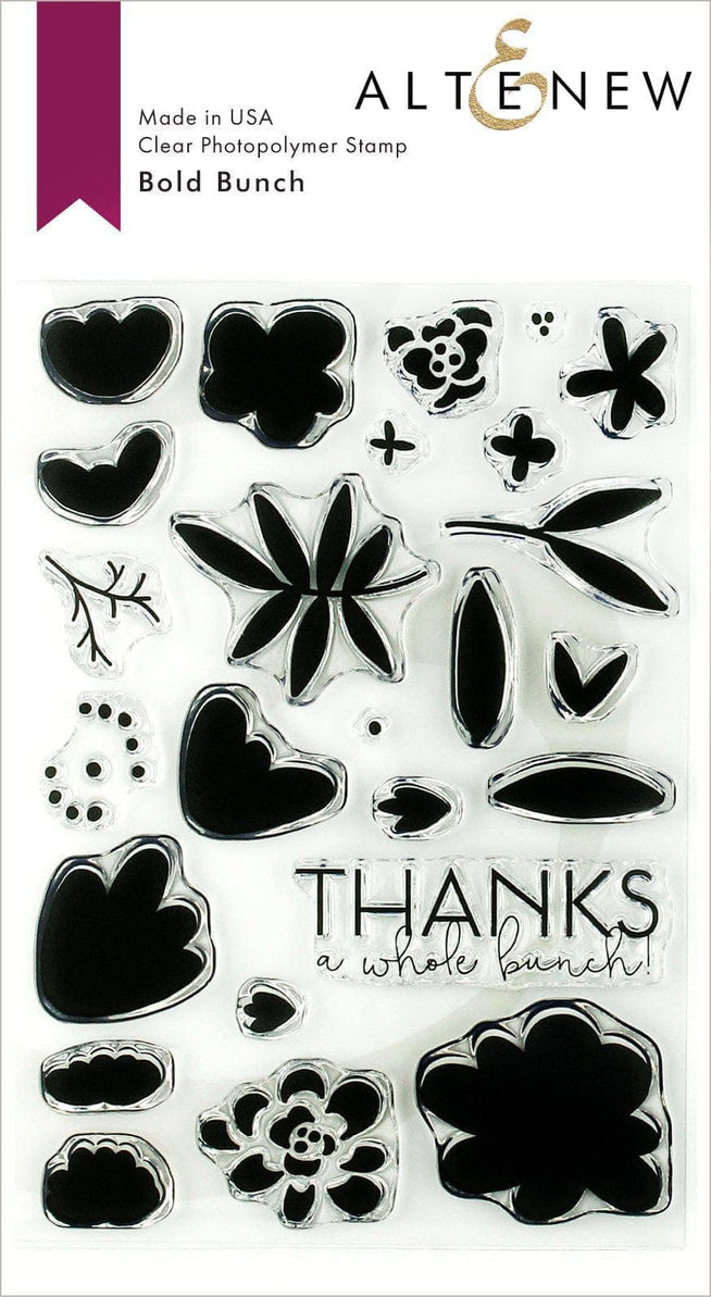 Altenew Stamp & Die & Stencil Bundle Bold Bunch Stamp & Die & Mask Stencil Bundle