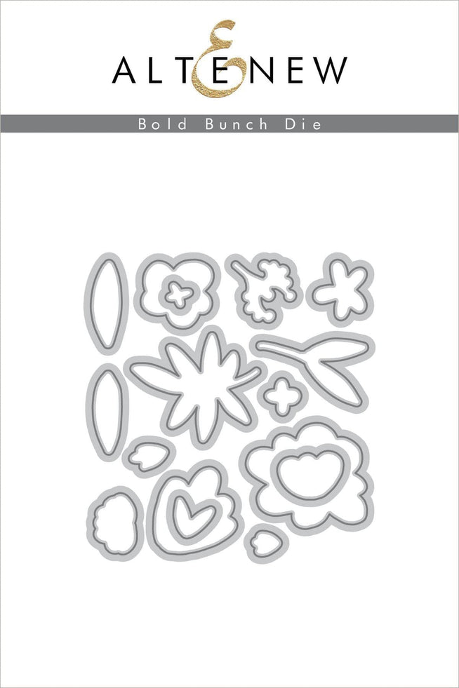 Altenew Stamp & Die & Stencil Bundle Bold Bunch Stamp & Die & Mask Stencil Bundle