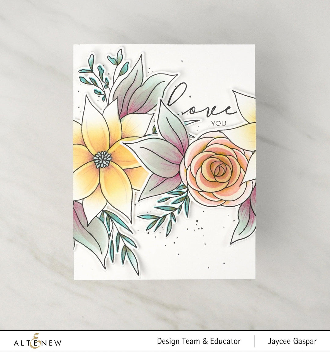 Altenew Stamp & Die & Stencil Bundle Calming Cluster Stamp & Die & Stencil Bundle