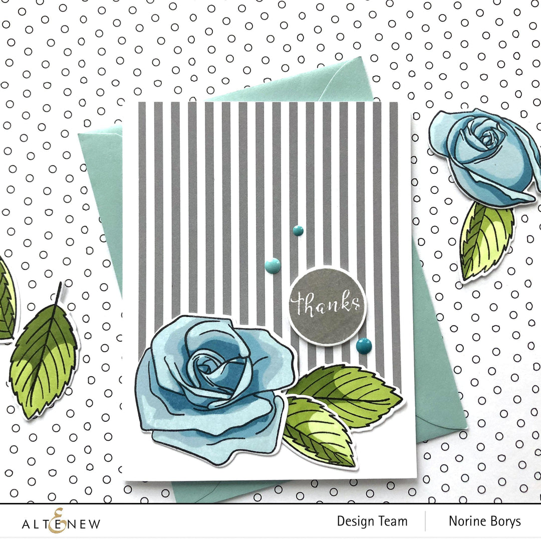 Altenew Stamp & Die & Stencil Bundle Cartoon Rose Stamp & Die & Mask Stencil Bundle