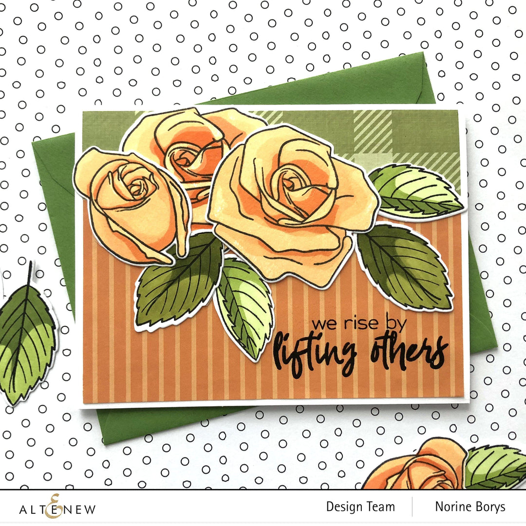 Altenew Stamp & Die & Stencil Bundle Cartoon Rose Stamp & Die & Mask Stencil Bundle