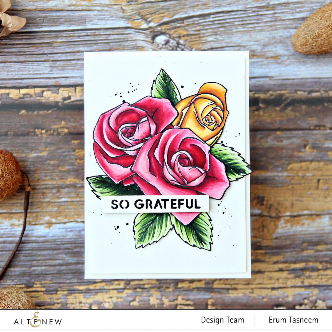 Altenew Stamp & Die & Stencil Bundle Cartoon Rose Stamp & Die & Mask Stencil Bundle