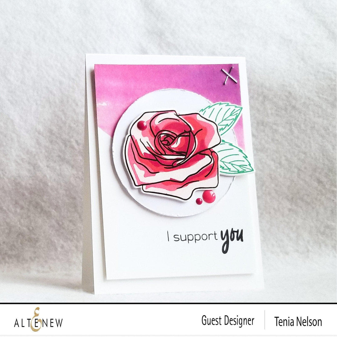 Altenew Stamp & Die & Stencil Bundle Cartoon Rose Stamp & Die & Mask Stencil Bundle