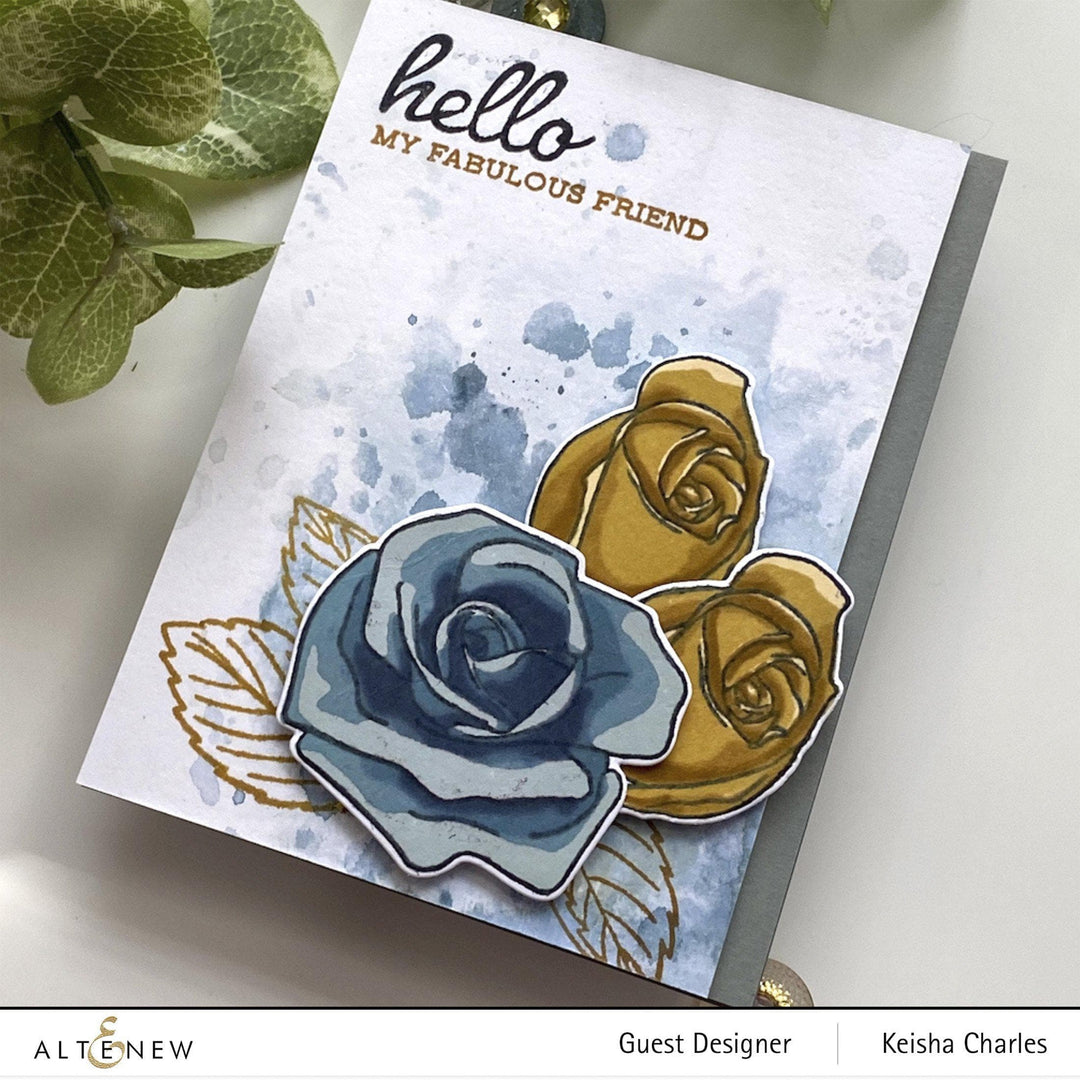 Altenew Stamp & Die & Stencil Bundle Cartoon Rose Stamp & Die & Mask Stencil Bundle