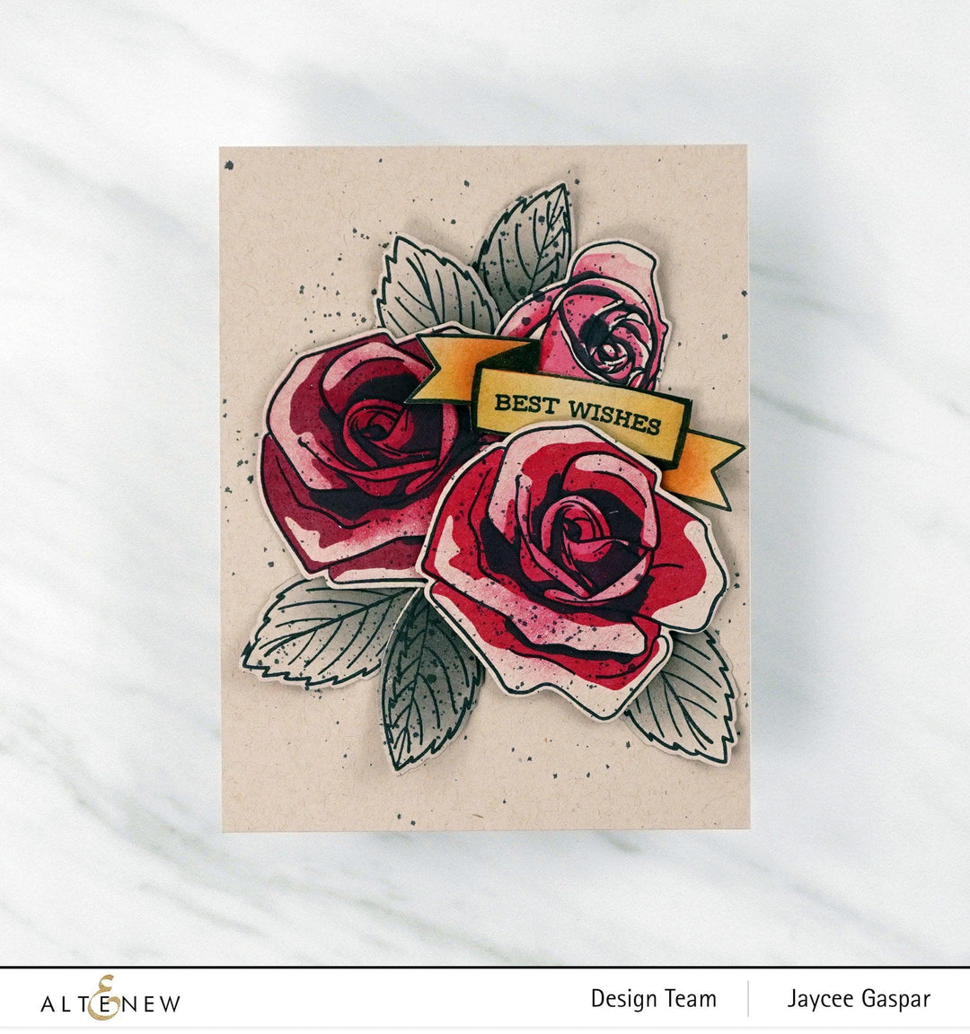 Altenew Stamp & Die & Stencil Bundle Cartoon Rose Stamp & Die & Mask Stencil Bundle