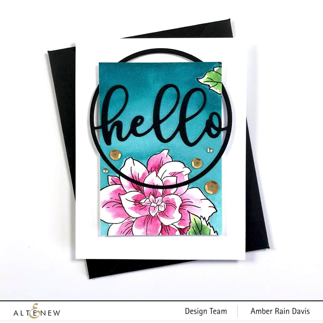 Altenew Stamp & Die & Stencil Bundle Courageous You Stamp & Die & Simple Coloring Stencil Bundle