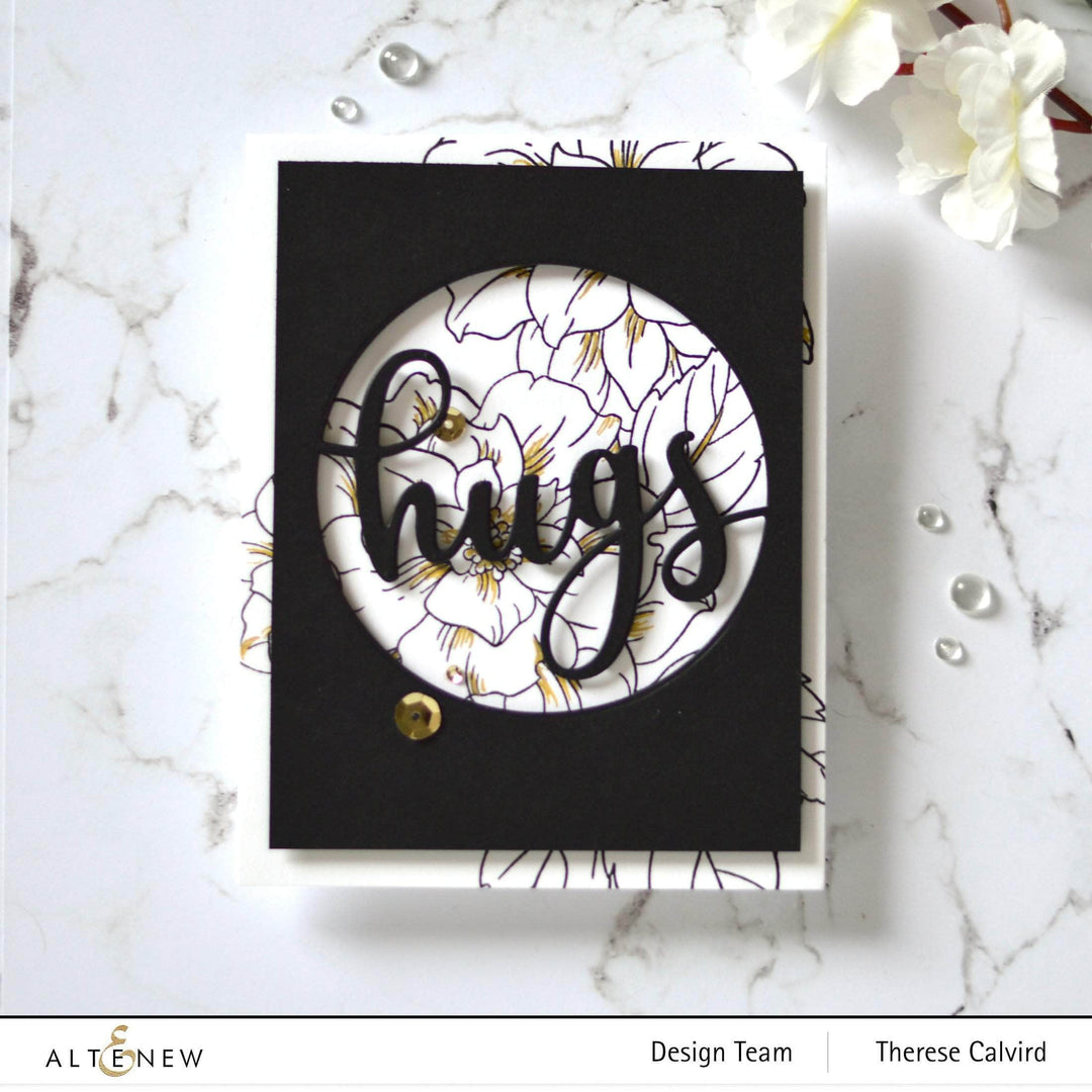 Altenew Stamp & Die & Stencil Bundle Courageous You Stamp & Die & Simple Coloring Stencil Bundle