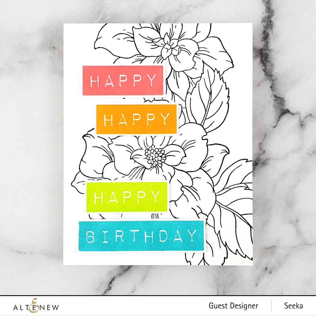 Altenew Stamp & Die & Stencil Bundle Courageous You Stamp & Die & Simple Coloring Stencil Bundle