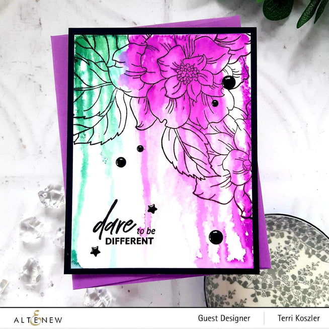 Altenew Stamp & Die & Stencil Bundle Courageous You Stamp & Die & Simple Coloring Stencil Bundle