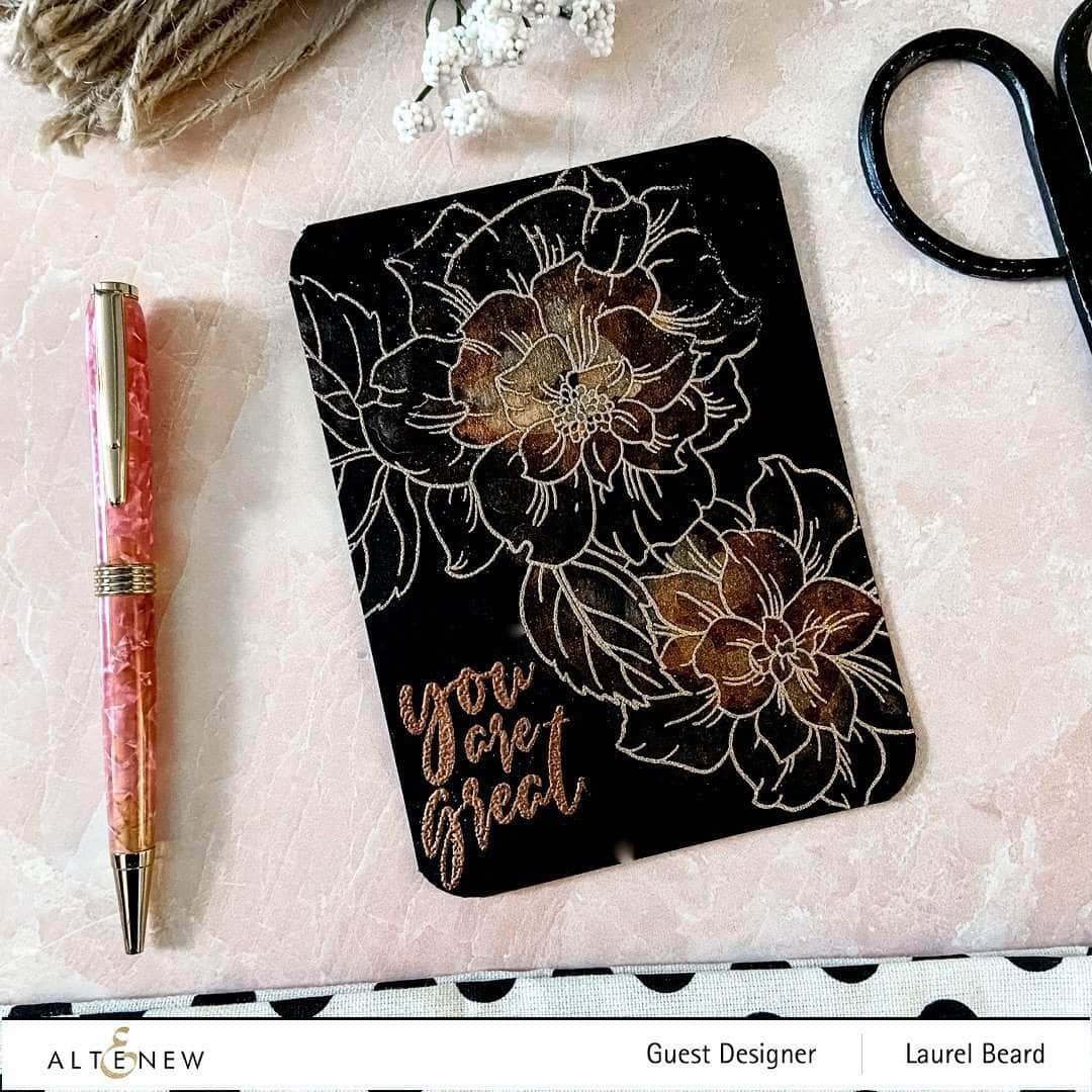 Altenew Stamp & Die & Stencil Bundle Courageous You Stamp & Die & Simple Coloring Stencil Bundle