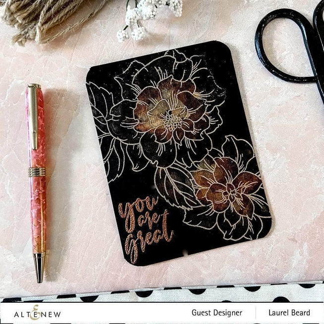 Altenew Stamp & Die & Stencil Bundle Courageous You Stamp & Die & Simple Coloring Stencil Bundle