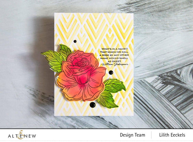 Altenew Stamp & Die & Stencil Bundle Darling Rose Stamp & Die & Mask Stencil Bundle