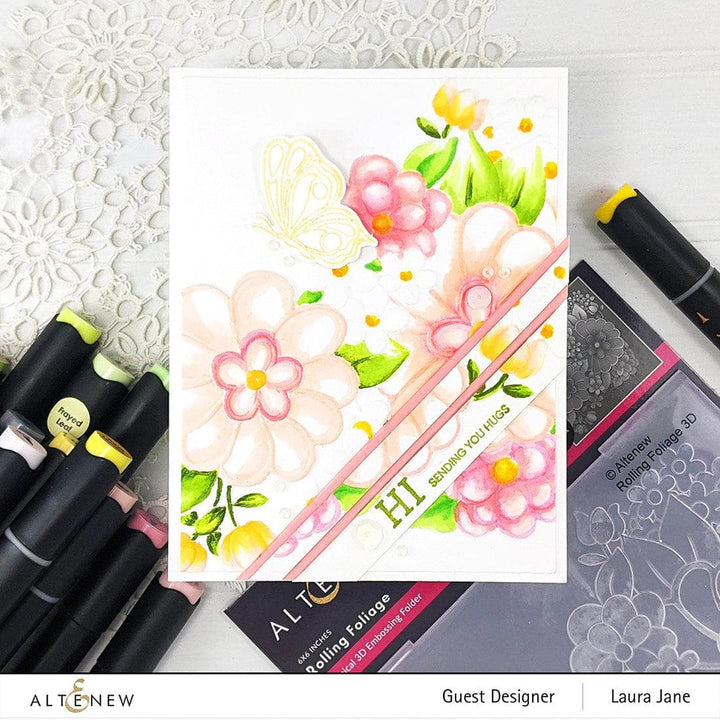 Altenew Stamp & Die & Stencil Bundle Dazzling Dahlia Stamp & Die & Stencil Bundle