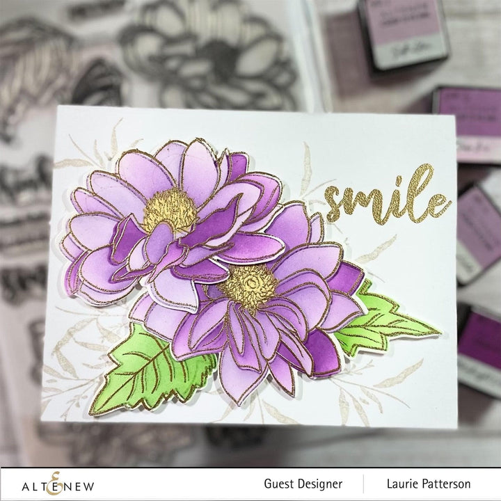 Altenew Stamp & Die & Stencil Bundle Dazzling Dahlia Stamp & Die & Stencil Bundle