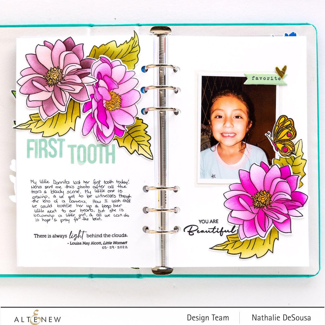 Altenew Stamp & Die & Stencil Bundle Dazzling Dahlia Stamp & Die & Stencil Bundle