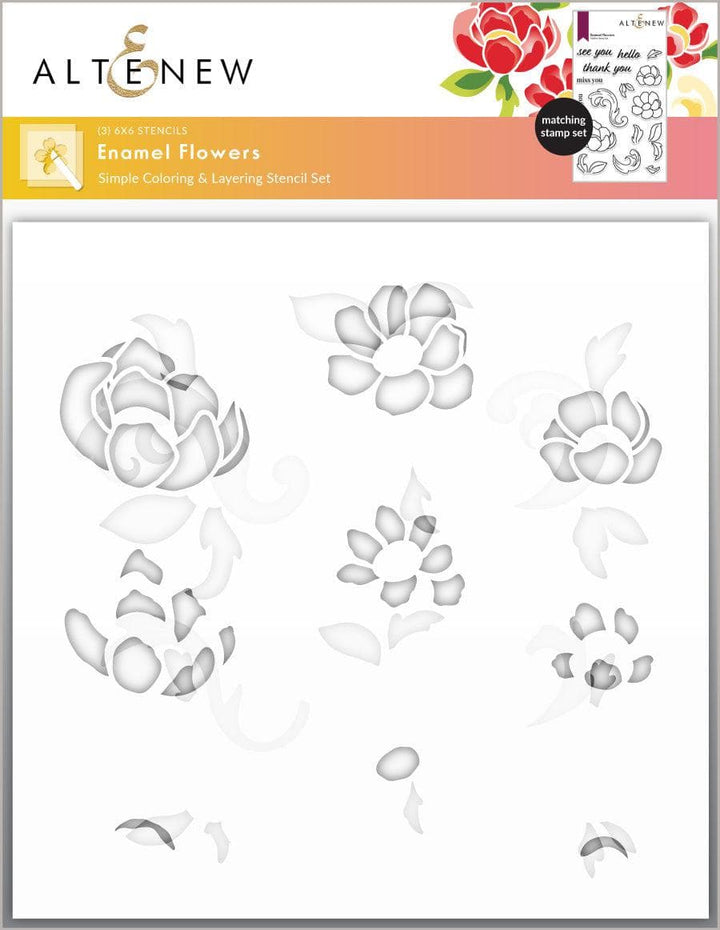 Altenew Stamp & Die Bundle Enamel Flowers
