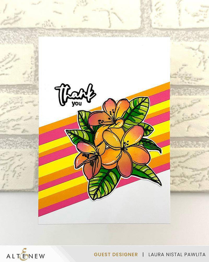 Altenew Stamp & Die & Stencil Bundle Exotic Plumerias