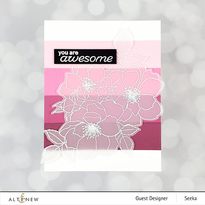 Altenew Stamp & Die & Stencil Bundle Fairy Tale Rose Stamp & Die & Stencil Bundle