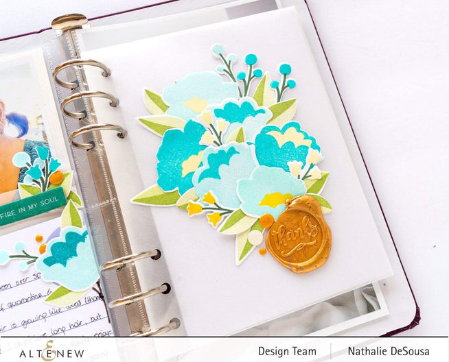 Altenew Stamp & Die & Stencil Bundle Floral Minimalism Stamp & Die & Mask Stencil Bundle