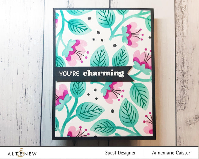 Altenew Stamp & Die & Stencil Bundle Folk Flowers Stamp & Die & Stencil Bundle
