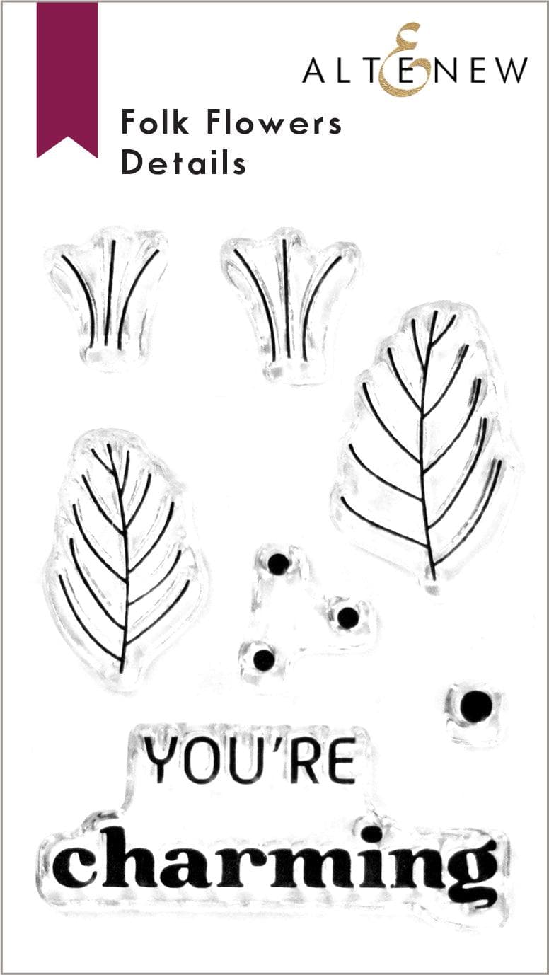 Altenew Stamp & Die & Stencil Bundle Folk Flowers Stamp & Die & Stencil Bundle