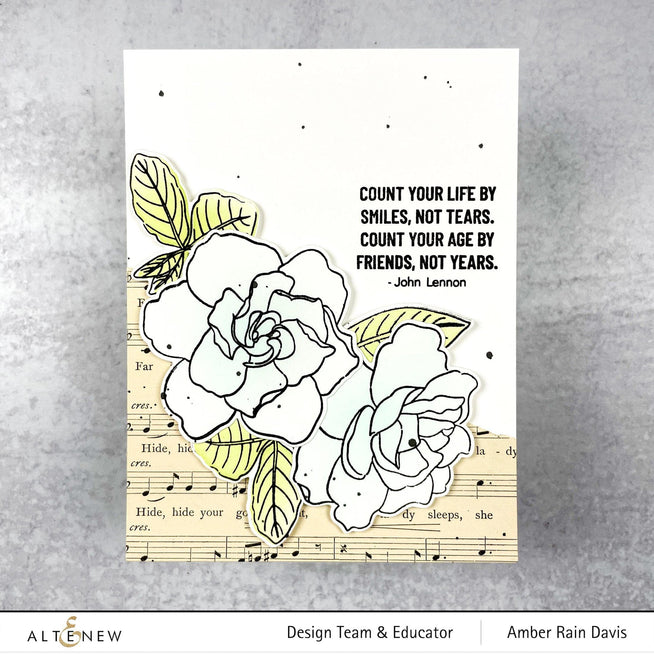 Altenew Stamp & Die & Stencil Bundle Gardenia Duo Stamp & Die & Mask Stencil Bundle