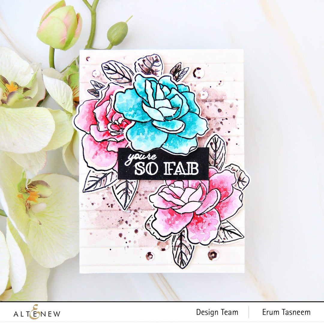 Altenew Stamp & Die & Stencil Bundle Gardenia Duo Stamp & Die & Mask Stencil Bundle